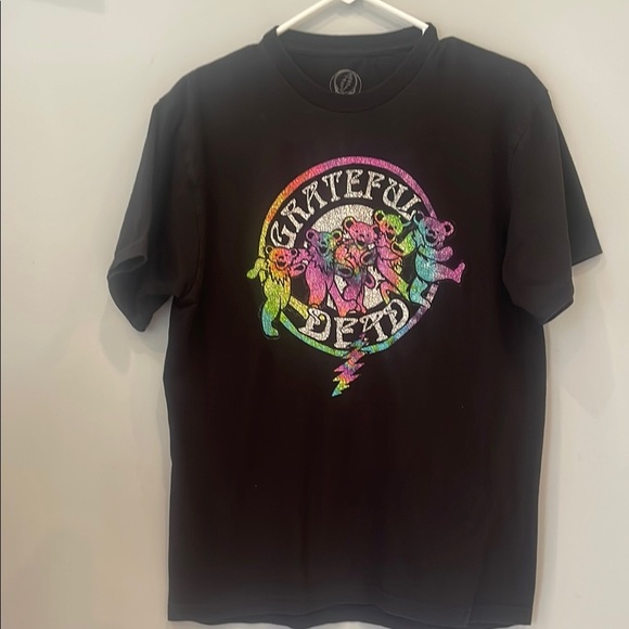 Grateful Dead Black Short Sleeve Tee with Psychedelic Design - Picture 1 of 2
